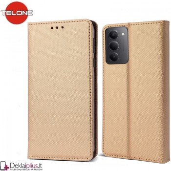 Telone atverčiamas dėklas - auksinės spalvos (Xiaomi Redmi 15 4G) Telone atverčiamas dėklas - auksinės spalvos (Xiaomi Redmi 15 4G)